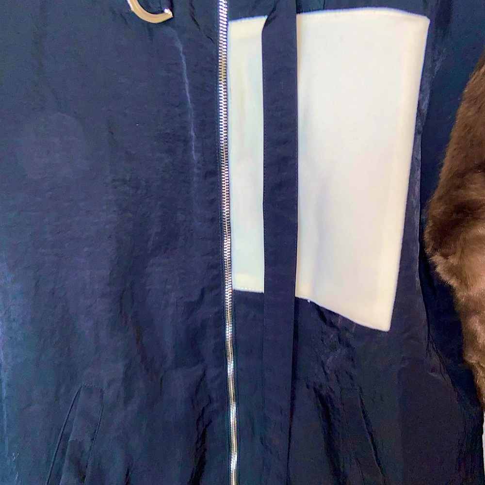 Fur sleeve jacket